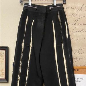 Proenza Schouler Black/Cream Cropped Trousers Sz 0